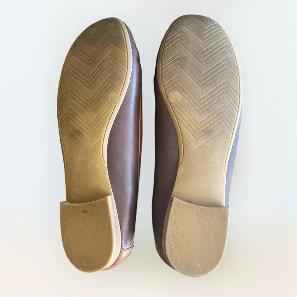 Lucky Brand Brown Leather Flats Size 9M - Picture 2 of 5